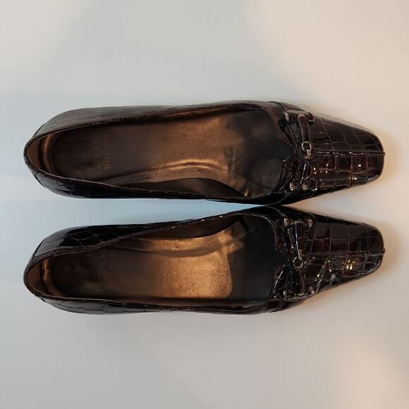 Stuart Weitzman Leather Pumps Platform Mini Heels Shoes Women's Size 7M EUC NICE - Picture 6 of 14